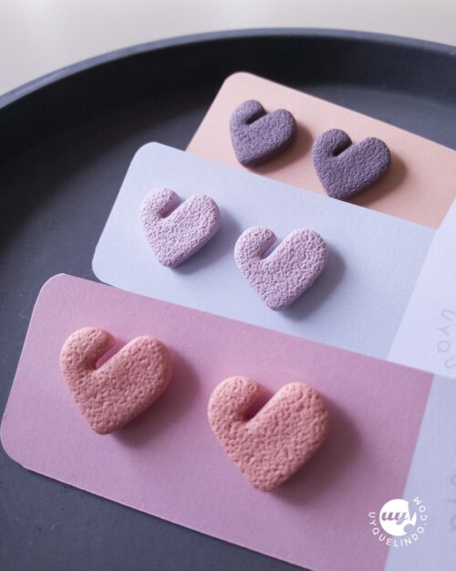 Pendientes de botón Cuore
