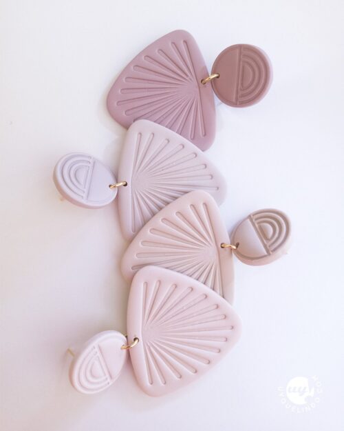 Pendientes Art Deco modernos, modelo Radiant