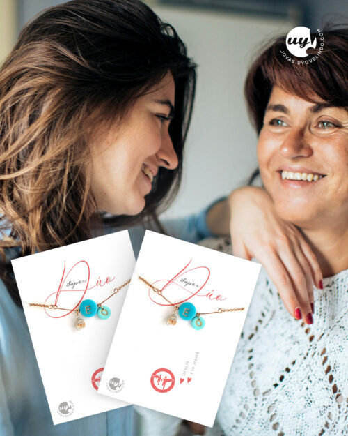 Pack de 2 collares personalizados madre e hija