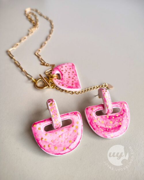 Pendientes Strawberry Glam – pendientes modernos pintados a mano