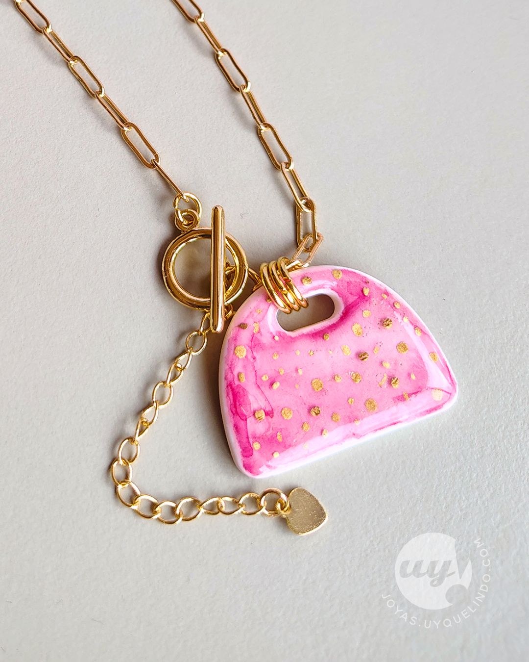 Collar Strawberry con charms